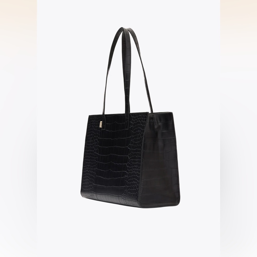 BEIS Work Tote in Black Croc